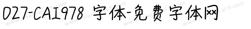 027-CAI978 字体字体转换
